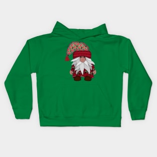 Poinsettia Hat Gnome | Cherie's Art Original | Copyrighted Kids Hoodie